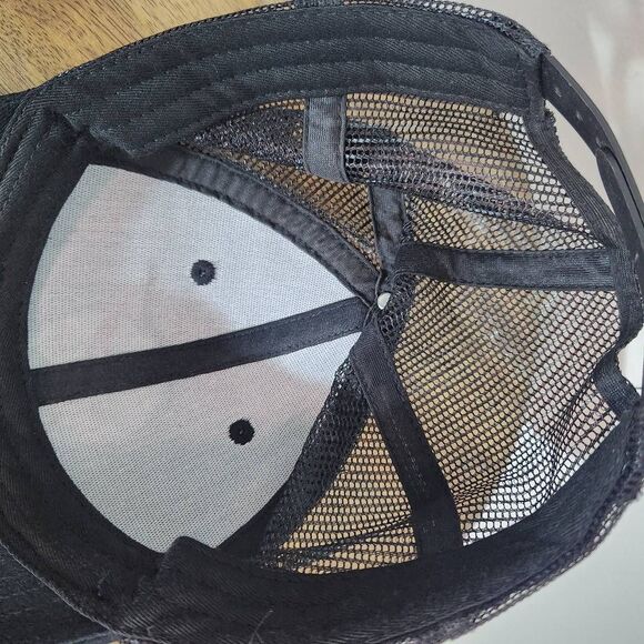 NASA Black Baseball Cap One Size NASA Blue Logo Trucker Hat - Picture 5 of 6